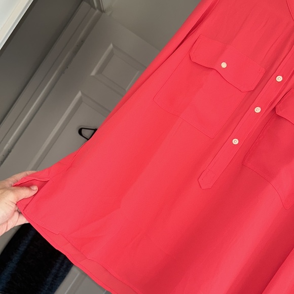 LOFT vibrant long sleeve blouse with button down neckline, brand new with tags - Picture 9 of 12